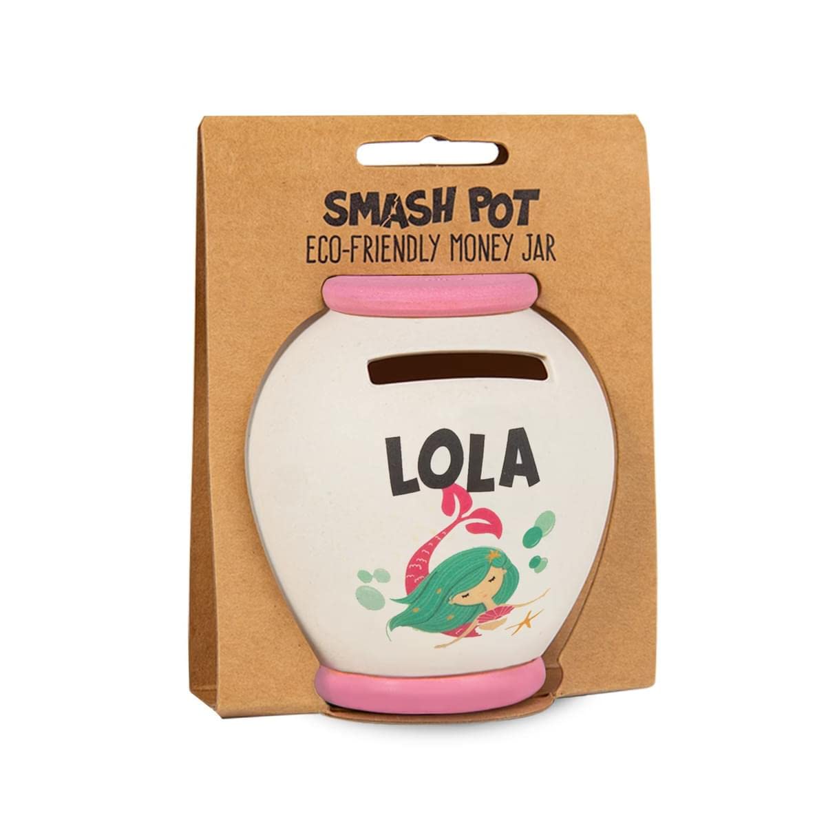 History & Heraldry Personalised Bamboo Smash Pot Money box (Lola)