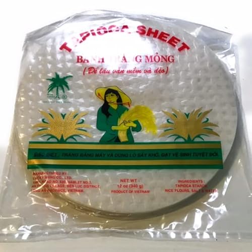 Tapioca Sheet - Banh Trang Mong De Lau Van Mem Va Deo 12 oz