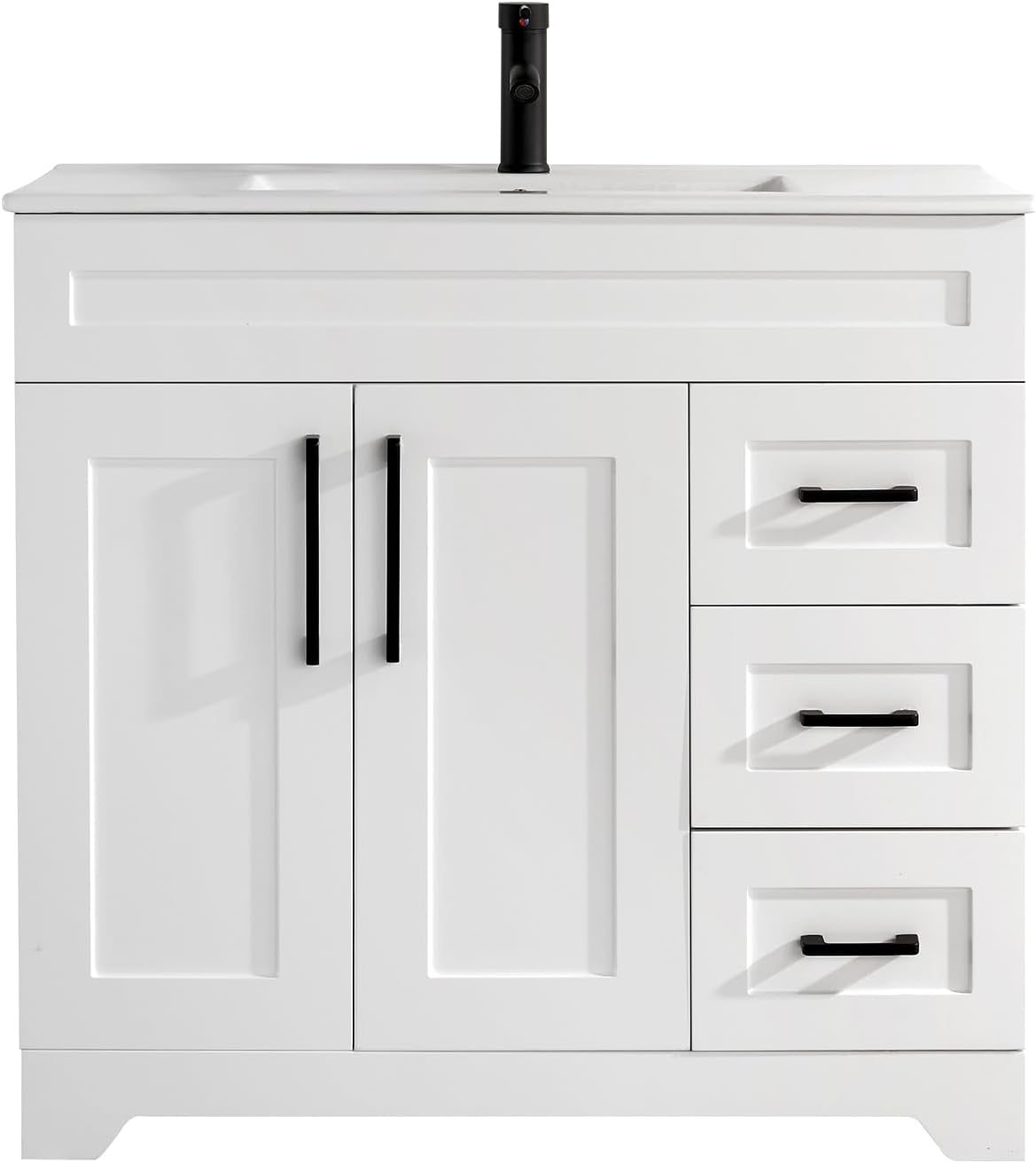 Amazon.com: TONYRENA 36" Bathroom Vanity with Sink Top,2 Soft Closing ...