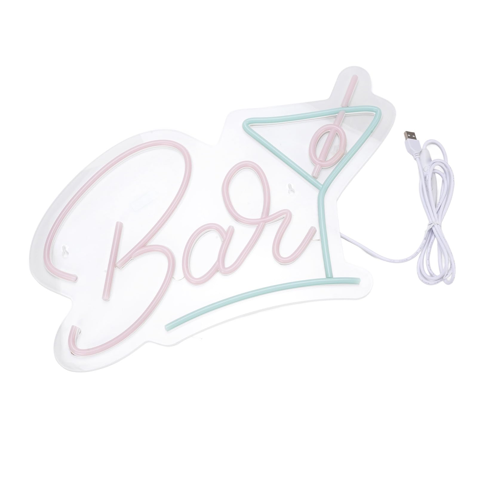 YDuupxe Szyld Neonowy Bar, 26x43cm Akryl