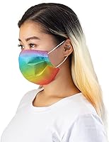 Vista 18 de Máscara de seguridad desechable de 3 capas de protección facial para adultos, 50 unidades (colores surtidos 4)