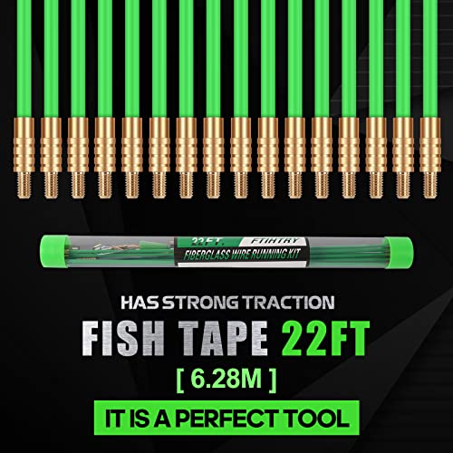 image for FTIHTRY 22FT Fiberglass Running Electrical Wire Cable Glow Rods Wire P