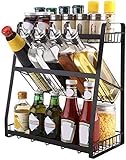 Multifunktional: Kann in jedem Raum für Lagerung, Arbeitsplatten, Speisekammer, Schränke und Küche/Esszimmer verwendet werden. Perfekt, um Gewürze ordentlich zu halten. Auch geeignet als Duschablage für Hautpflege, Make-up, Gesichtstücher, Reiniger, Seifen und anderes.