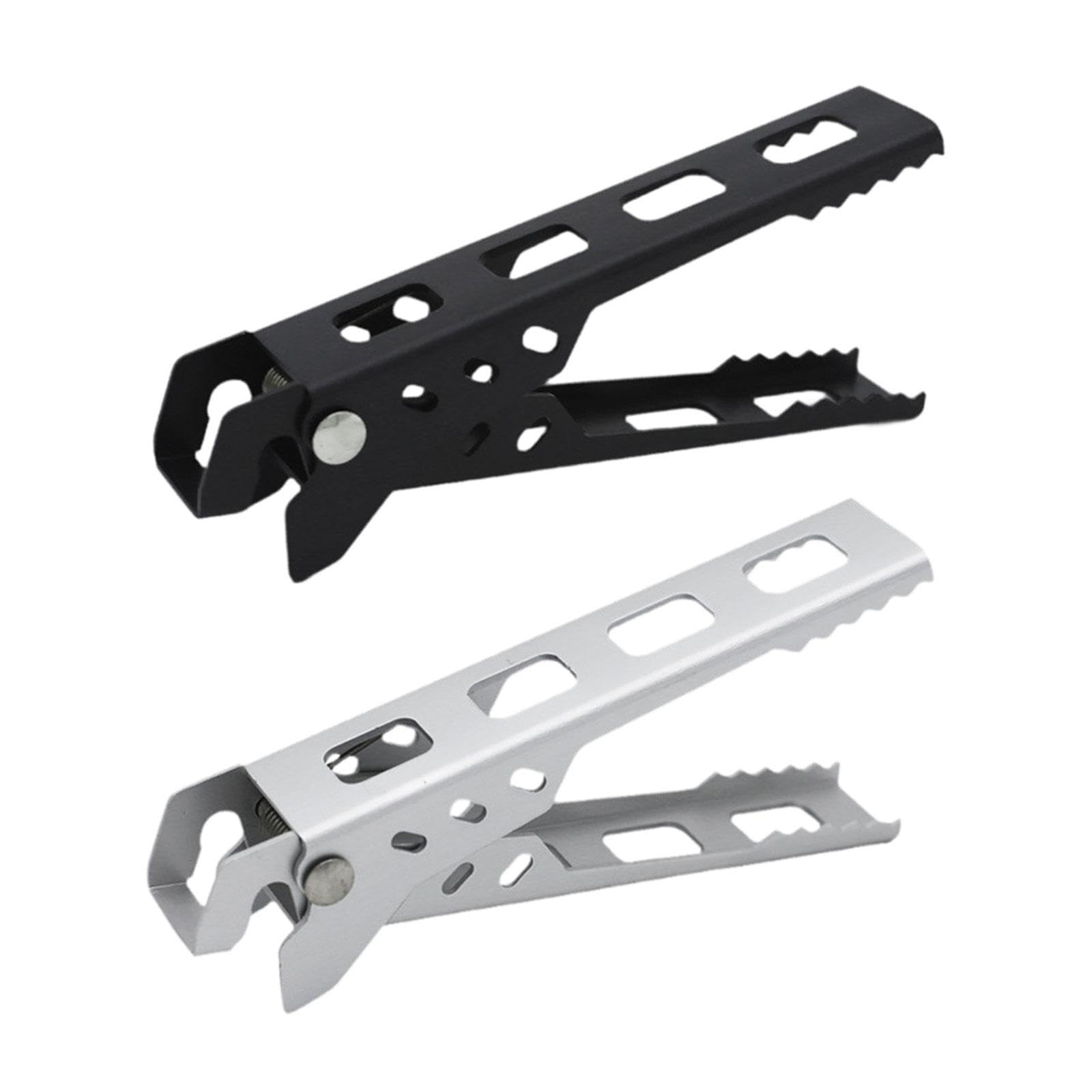 YIJU Set of 2 Pot Grippers for Outdoor Cooking and Baking, Black Argent