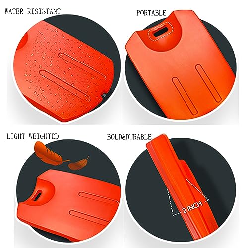 Image of HaiChao CPR Rescue Lifesaver Board-EMS Medical First Aid Supplies Cardiac Board-Home Pool CPR Easy Patient Lifting Portable Lightweight Recessed Handle Lifesaver CPR Board(Orange)