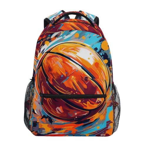 Sac à dos basket-ball aquarelle pour les cours et les entraînements
