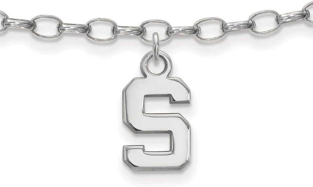 Michigan State Anklet (Sterling Silver)
