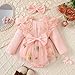 MYVLNA ​Baby Girl One-Piece Boutique Romper with Attached Floral Tulle Skirt and Lace Bow Headband​ (Pink, 1-3 Months)