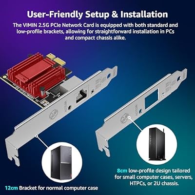 2.5G Base-T PCIe Network Card with Realtek RTL8125B, 2.5G Base-T PCIe Network Adapter Supports Windows 11/10/8.1/8/7 & Linux OS