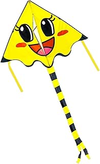 Easy to Fly Kit Large Smile Shape Kite Large Adult Outdoor Kite Long Tail Kite Beach Kite Suitable for Park Square Shipwreck Kite Kids Kite Easy to Assemble Kite Toys