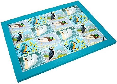 Birds Of Britain Royal Mail Stamps Collection Desk Tray With Soft Bean Bag Base