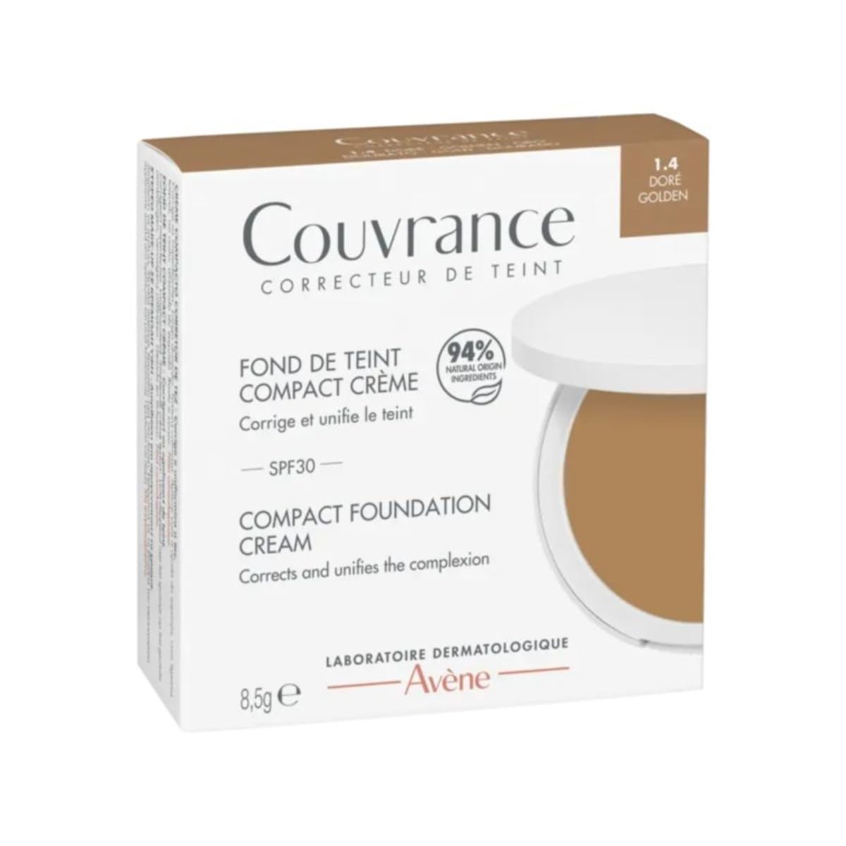 Avene Couvrance Compact Cream Makeup Base 1.4 Golden 8.5 g.