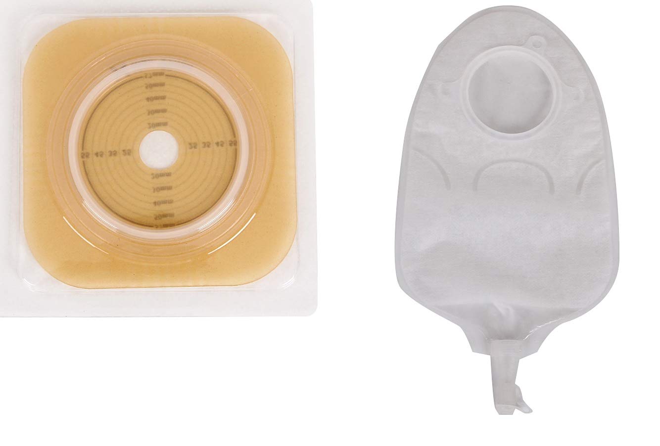 MatriSurg 1 Skin Barrier Base Plate With 50 mm Flange and 1 Pouch (Bag) 50 mm (Set of 1 pouch & 1 Flange) Urostomy-picture-38