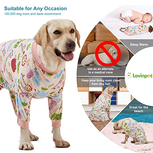 LovinPet Large Dog Pajamas, Pajamas for Large Dogs Slim Fit, Lightweight Pullover Dog Pj's, Full Coverage - Image 4