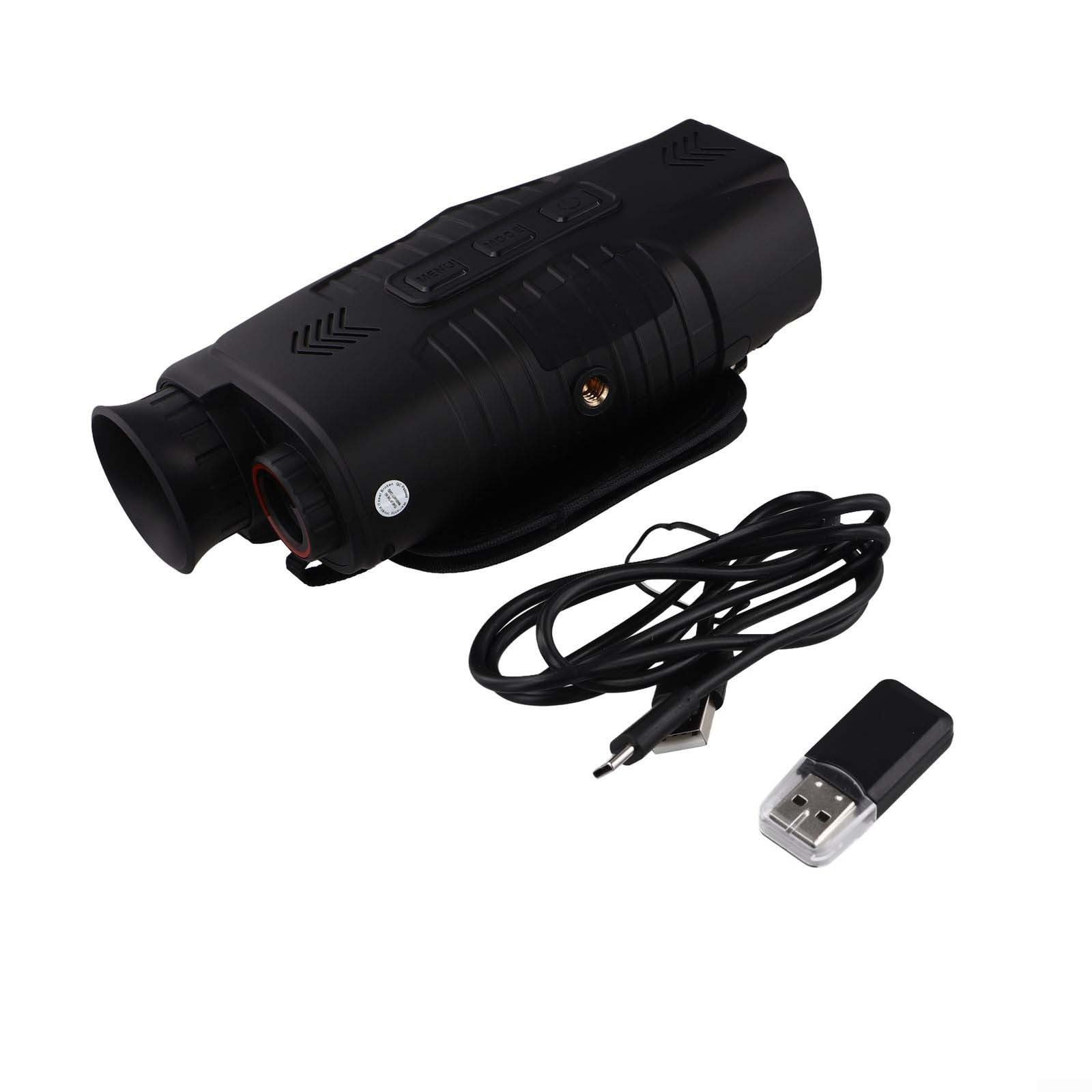 Zilimontt Para visión nocturna monocular monocular de imagen térmica 1080P HD, distancia de visión de 800 m, equipo infrarrojo, adecuado para fotografía al aire libre y caza