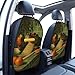 Gjieliness Alligator With Sunglasses In The Bathtub Car Seat Back Kick Protectors,2 Pack Kick Mats With Storage Pockets For Vehicles To Protect From Dirt Mud Scratches