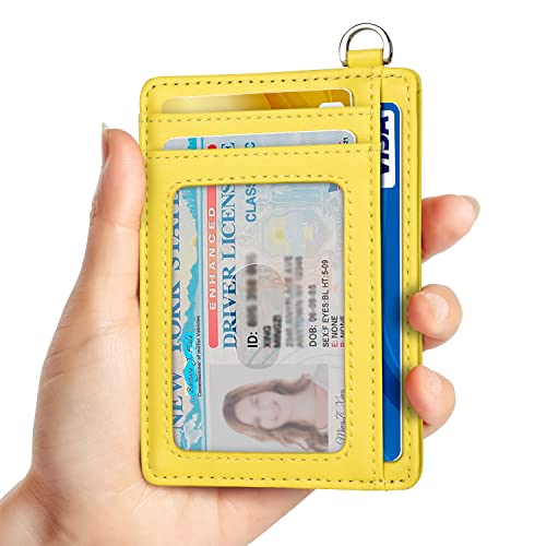 Image of Slim Minimalist Front Pocket Wallet, RFID Blocking Credit Card Holder Wallet with Detachable D-Shackle for Men Women
