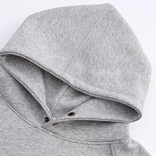 Mens Plain Hoodies Casual Shirt Long Sleeve Classic Basic Hoodie with Pockets Fall Hooded Sweatshirt Solid Pullover4