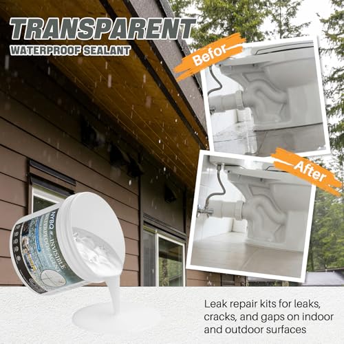 Image of Invisible Waterproof Agent 18oz,Waterproof Sealant Indoor & Outdoor Use | Water-Based Clear Sealant for Bathroom, Roofs, Kitchen, Patio, Walls, Indoor & Outdoor Waterproof Sealant
