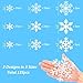 LUDILO 135Pcs Christmas Window Clings Snowflakes Window Decals Static Window Stickers for Christmas Decorations Windows Décor Ornaments Xmas Party Supplies Thanksgiving Party Décor