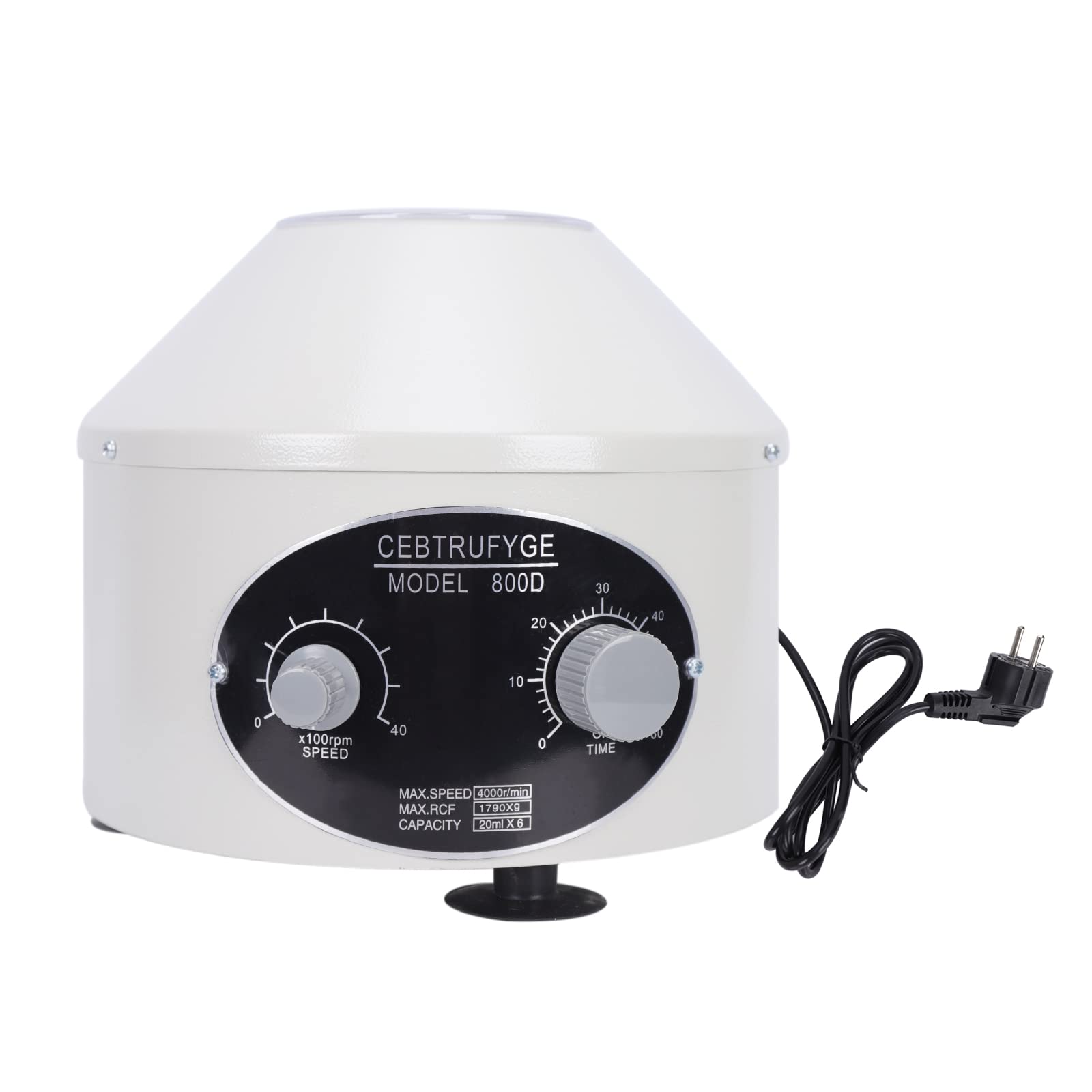 Centrífuga eléctrica de laboratorio PRP, 6 x 20 ml, 4000 rpm, pequeña centrífuga médica con velocidades ajustables y temporizador para plasma y suero en hospitales
