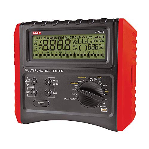 UT595 LCD 9999-count Multifunction Installation Tester?Insulation Resistance (?)? Low-Resistance Continuity Test? Line/Loop impedance (?)? Non-Trip Loop impedance (?)? RCD Test, etc
