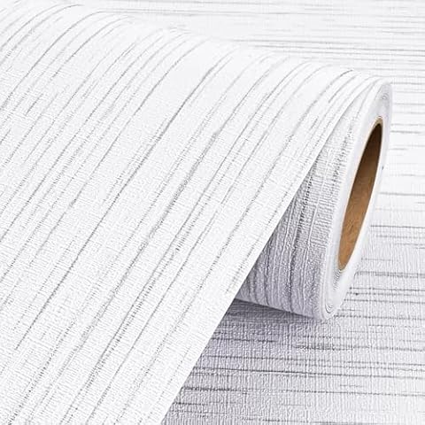 Livelynine White Grasscloth Wallpaper Cover
