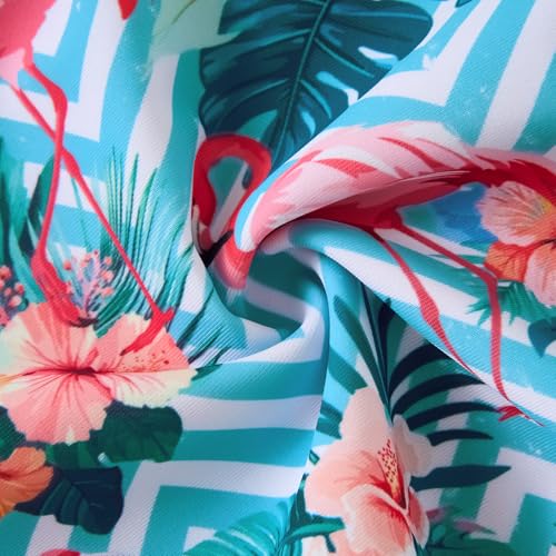Image of BFUSTYLE Girls One Piece Swimsuit Cute Striped Bathing Suit Hawaii Swimwear 6-17 Years
