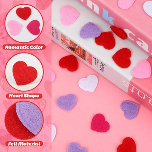 Image of MARFOREVER Valentine's Day Felt Hearts Confetti Heart Decorations Confetti | Valentine Foam Confetti, Romantic Heart Shape Sprinkles Scatter, for Wedding Valentines Mothers Day Party Supplies DIY Crafts