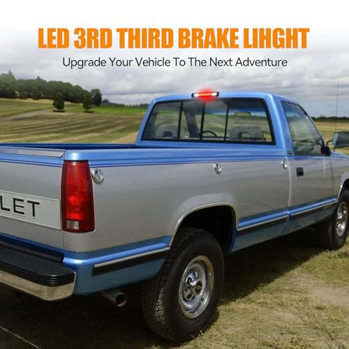 Image of Third 3rd Brake Light LED for 1988-1999 Chevy /GMC C1500 C2500 K1500 K2500 Silverado Blazer, High Mount Rear Brake Lights Assembly Center Cab Cargo Lamp Stop Light