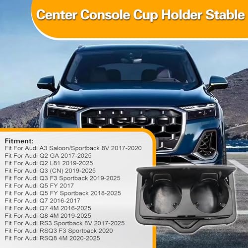 Portavasos oculto reposabrazos trasero compatible Audi miniatura 2
