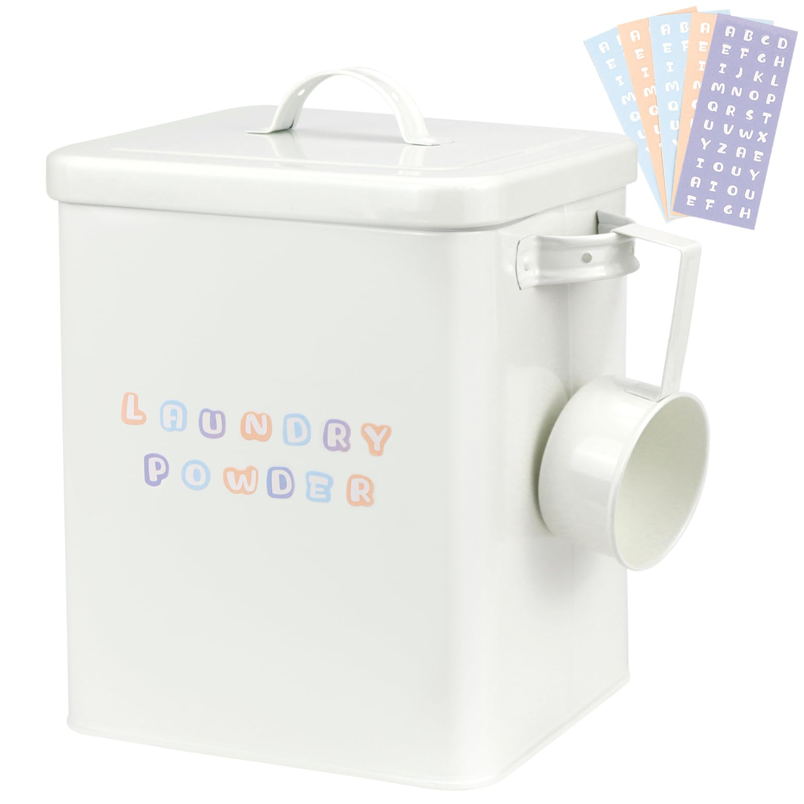 Conteneur Métallique 6L Avec Cuillère - Rangement Croquettes Chien/chat, Détergent, Grains De Café