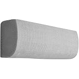 エアコンカバー 室内機カバー室内機用 90cm-110cm 壁掛け型 防塵 防湿 ホコリ対策 おしゃれ かわいい シンプル フィット感 ぴったり ゴム ストレッチ 伸縮 洗濯機可 汚れ防止 取り付け簡単 (グレー)