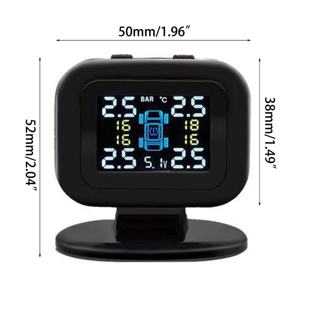 Bezprzewodowy system monitorowania ciśnienia w oponach TPMS Wyświetlacz LCD Czujnik alarmu opon samochodowych