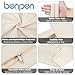 benpen Cord Uni Tasche Shopper Damen,Beige Schule Handtasche Groß Schultasche Umhängetasche Tote Bag Unitasche Arbeitstasche mit Reißverschluss Fächern,Geschenk für Sie Damen