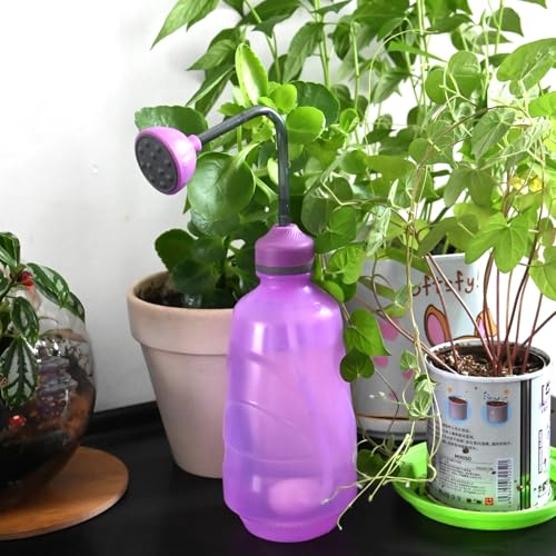 JUSUFU Regador para Mudas, Pequeno Regador para Plantas Domésticas, Flores de Jardim 0,45L (Roxo)