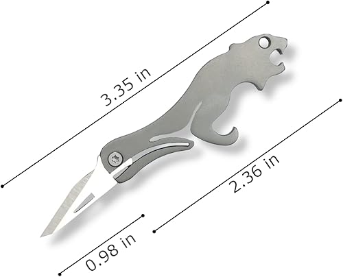 Miniatura 2 de Multifunción Mini Pocket Plegable Kinife,TC4 Titanium Leopard knife