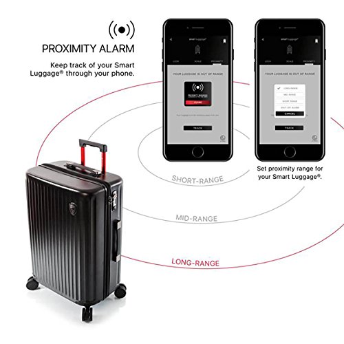 Image of Heys SMARTLUGGAGE Range Burgundy Color 30 inch Large Trolley