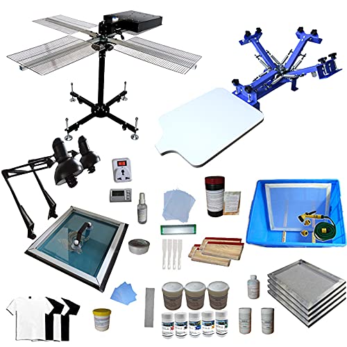 HayWHNKN 4-Color Screen Printing Kit with Flash Dryer