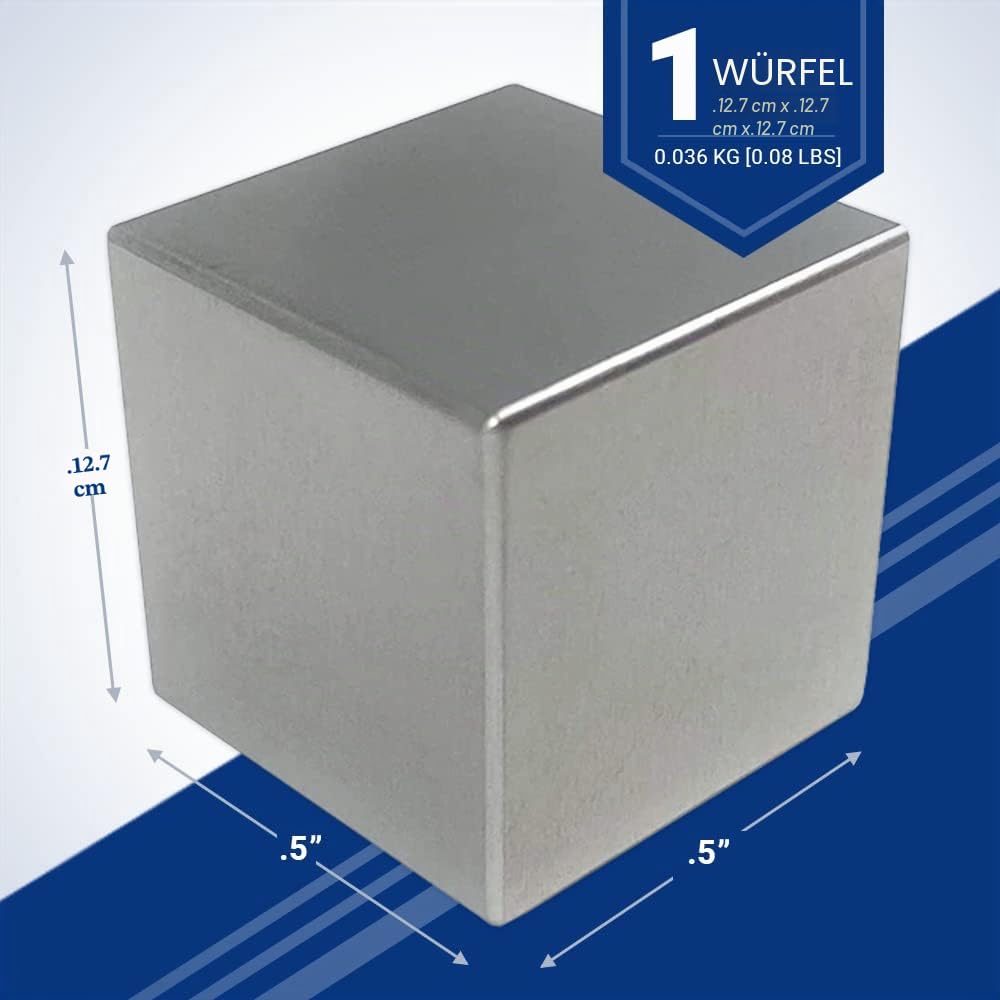 Midwest Tungsten Service 1,3 cm (0,5 Zoll) Wolfram-Würfel. Wissenschaft - Demonstrationsmaterial
