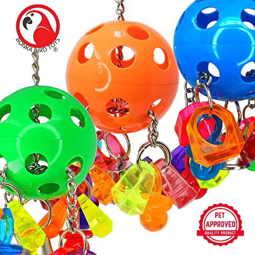 Bonka Bird Toys 1938 Paci Pull Colorful Pacifier Ring Acrylic Parrot Parrotlet Budgie Quaker African - Image 7