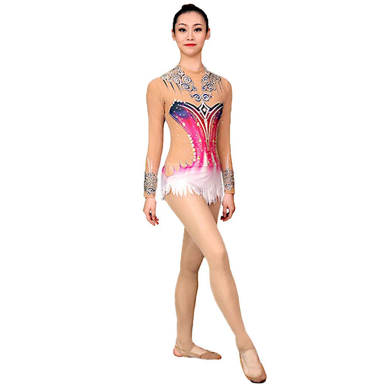Body Da Ginnastica Ritmica For Ragazza Da Donna, Sport Di Squadra, Manica Lunga, Traspirante, Comodo, Fatto A Mano