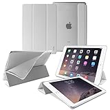 Anti chocs Protection pour iPad Air 2, fonction stand up, coque arrière flexible, rabat magnétique - Blanc