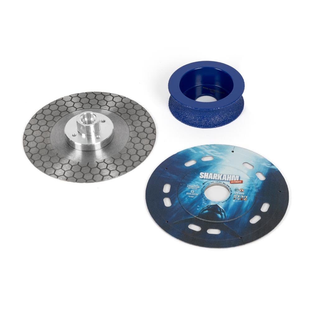 Karl Dahm® Juego de brocas de diamante 3 en 1 para taladrar, cortar y lijar, herramienta perfecta para cualquier profesional y aficionado al bricolaje, número de referencia 55534