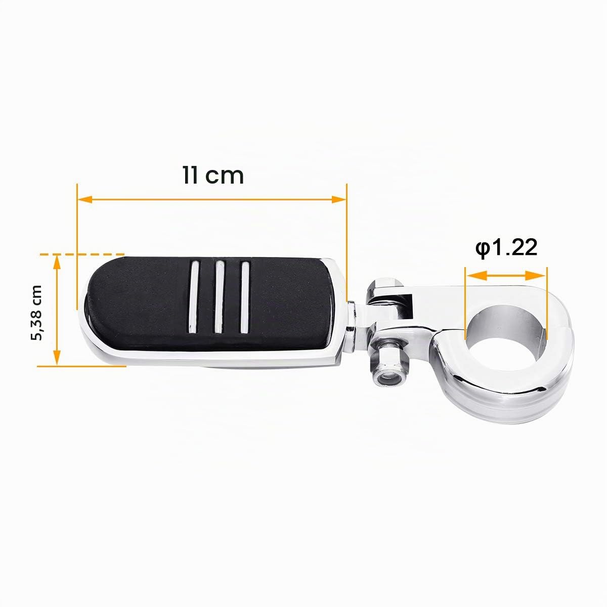 Pedane universali da 32 mm per moto da autostrada, poggiapiedi per tallone