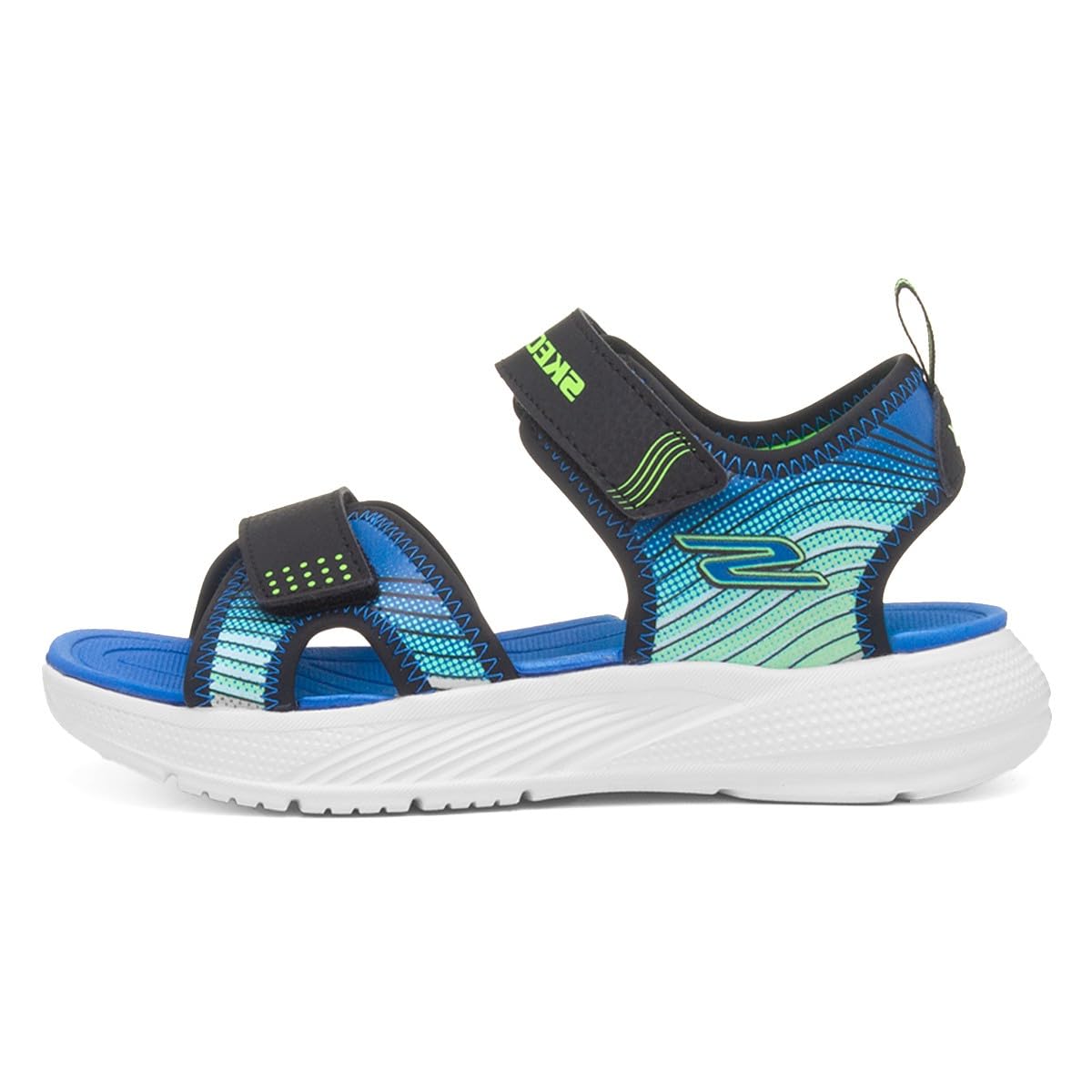 Skechers Microspec-Płaskie Sandały Dziecięce Dziecko, Czarny, 21 EU, Czarny (Black), 21 EU