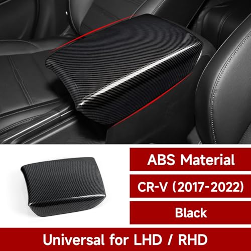 Image of Car Armrest Box Cover Decals for 2017-2022 Honda CR-V Accessories ABS Carbon Fiber for Honda CRV Interior Stickers