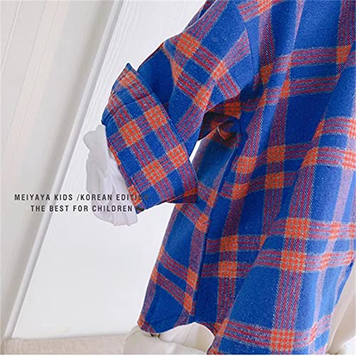 Kids Sherpa Lined Plaid Jacket Girls Boys Flannel Shirt Brushed Cozy Outdoor Work Shacket Toddler Button Down Jackets4