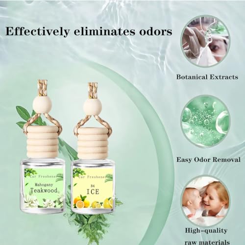 Image of Hanging Car Air Freshener Diffuser, Long Lasting Essential Oil Diffuser, Premium Hanging Scent Air Freshener for Car Interior, Odor Eliminator to Refresh Driving Space and Create Aromatic Car Oasis