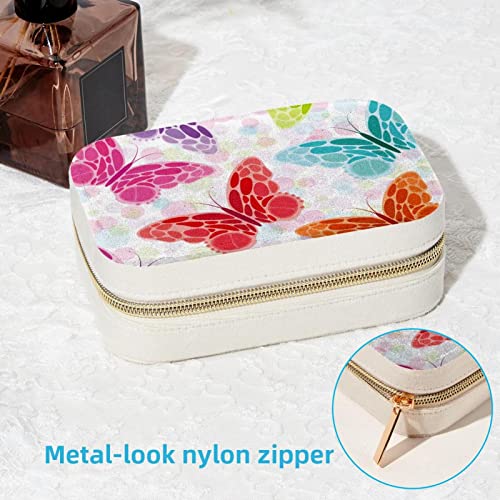 Boîte à bijoux papillon coloré avec compartiments compacts pour les bagues - 7